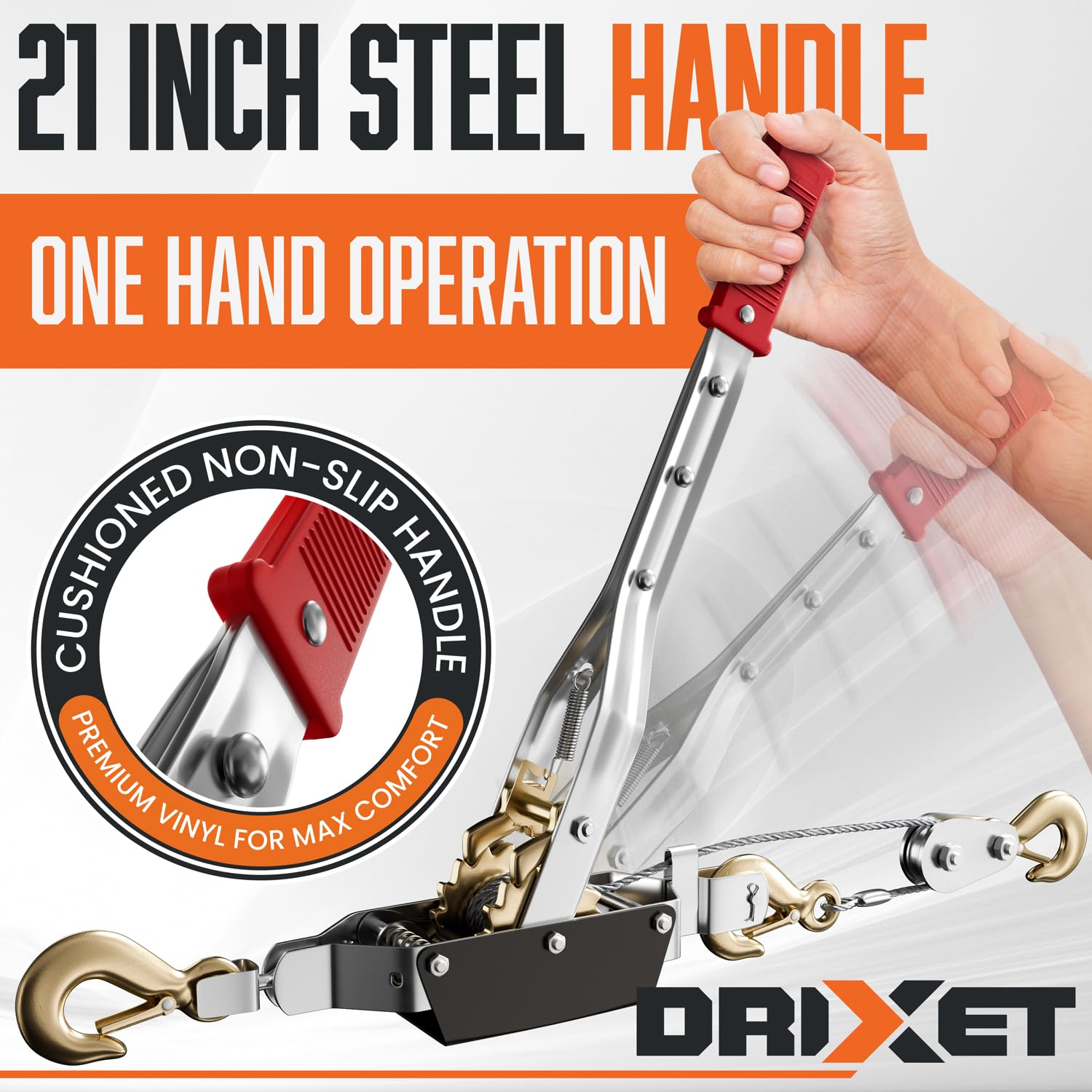 Come Along Winch Heavy Duty 4 Ton Power Puller Hand Winch With Cable And Pulley Come Along