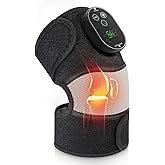 Misawce Electric Heated Knee Massager, 3-in-1 Cordless Knee Brace with Heat and Massage for Knee Elbow Shoulder Wrap with 3 Vibration & Heating Modes