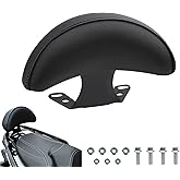 Mokuo C-Shape Scooter/Moped Backrest Universal Lumbar Support | Comfortable Lumbar Support with Soft Sponge, Easy-Mount Base, Fits Most Moped ATV GY6 Scooter Mopeds Jonway Sunl Black