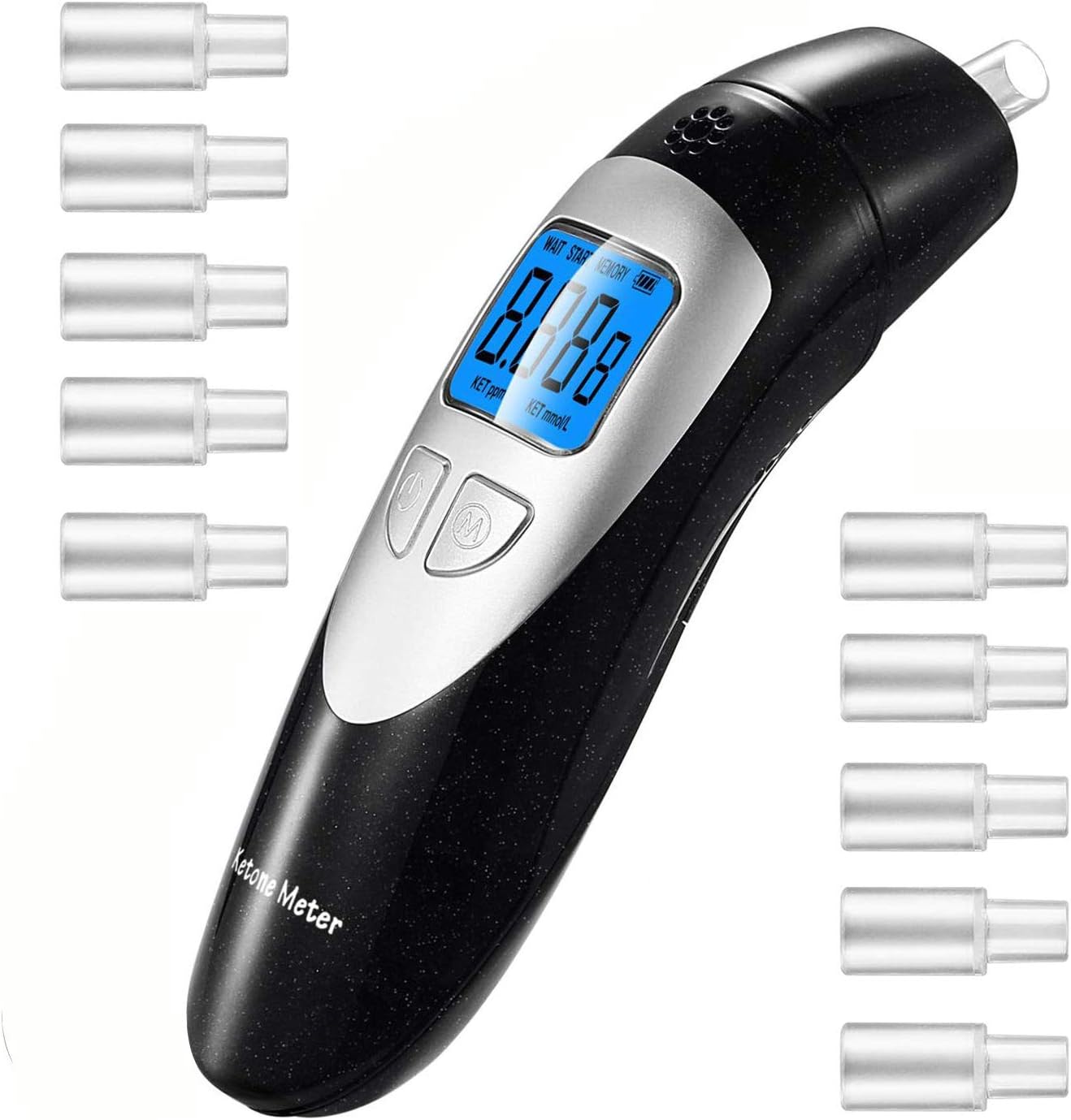 Ketone Breath Analyzer, Ketone Breath Meter Portable Digital Ketone Breath Test Tracing Ketosis Status: Health & Personal Care