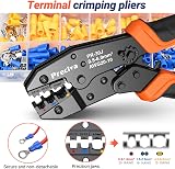 Preciva Insulated Wire Terminal Crimping Tool Kit 0.5-6mm² Ratchet Crimp Plier view 2