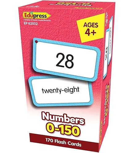 Amazon.com: Hygloss 120-Pk Number Flashcards – Numbers 1–120, 2