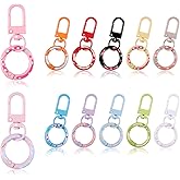 12 PCS Colorful Keychains Clasps O Ring, Cute Keychain Lobster Clasp with O Ring Clip, Lobster Clasp Keychain for Buckle, Bags, Purses, DIY Craft
