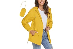 TCOT Womens Rain Jackets Waterproof Windbreaker Jackets lightweight Portable Rain Coat