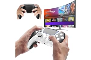 Enstixsm Upgrade for Luna Controller Wireless Rear Oar,Turbo,Drift Free,3D Joystick,Vibration,1200mAh Battery,Christmas Gift (Black and White)