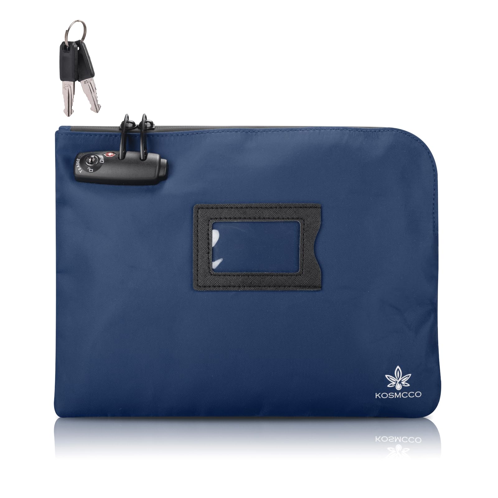 Photo 1 of * missing the key *
KOSMCCO Money Bag with Lock and Key, 11.8x8.6 Inch Heavy Duty Bank Deposit Bag, Secure Cash Pouch for Valuables, Durable Travel & Business Storage - Navy Blue