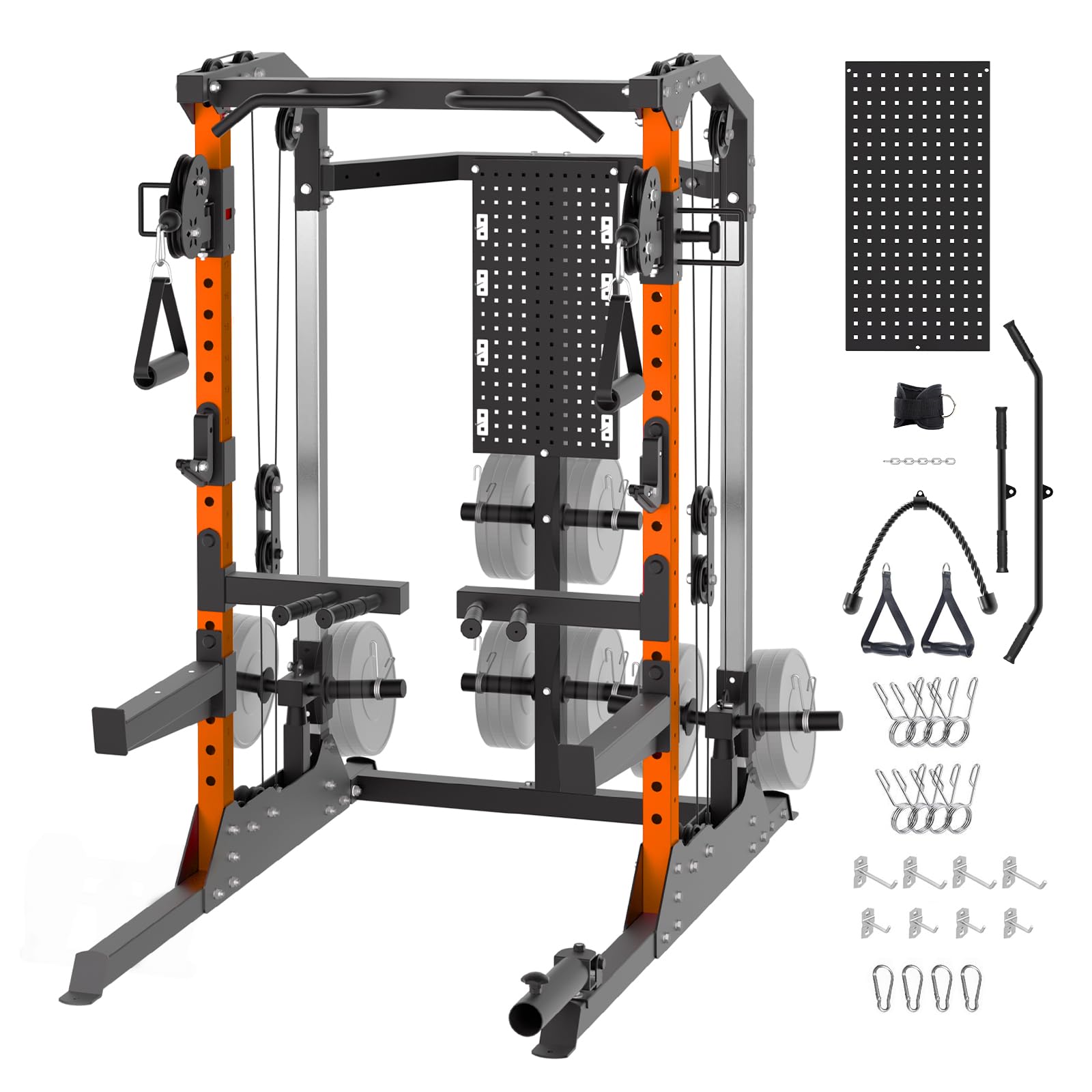Photo 1 of *PARTIAL SET*
GarveeLife Power Cage, 2000 LB Squat Rack with Dual Pulley Cable Crossover, Multi-Function Home Gym Power Rack with Attachments, Full Body Strength Training Equipment for Home