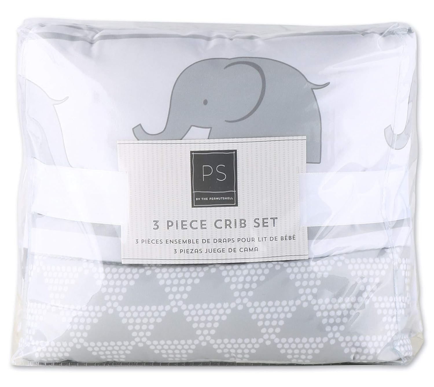 The Peanutshell Elephant Walk Crib Bedding Set | 3 Piece Nursery Set | Crib Quilt, Crib Sheet, Crib Skirt Included : Baby