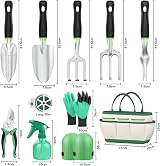 Fixmend 11 Piece Garden Tool Set Aluminum Alloy with Storage Bag view 3