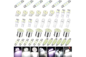 AMZAUTO LED Lights for Car 42 PCS Bright White Interior LED Bulbs Kit, T10 31mm 36mm 41mm Reading License Plate Light, Plug and Play for Car Interior Indoor Map Dome Side Marker Bulbs