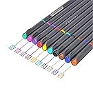 Fineliner Color Pen Set,0.38mm Colored Fine Line Point,Assorted Colors,10-Count