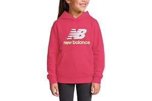 New Balance Active Girls Sweatshirt - Breathable Athletic Fleece Pullover Hoodies for Girls with Pockets (Sizes: 7-16)