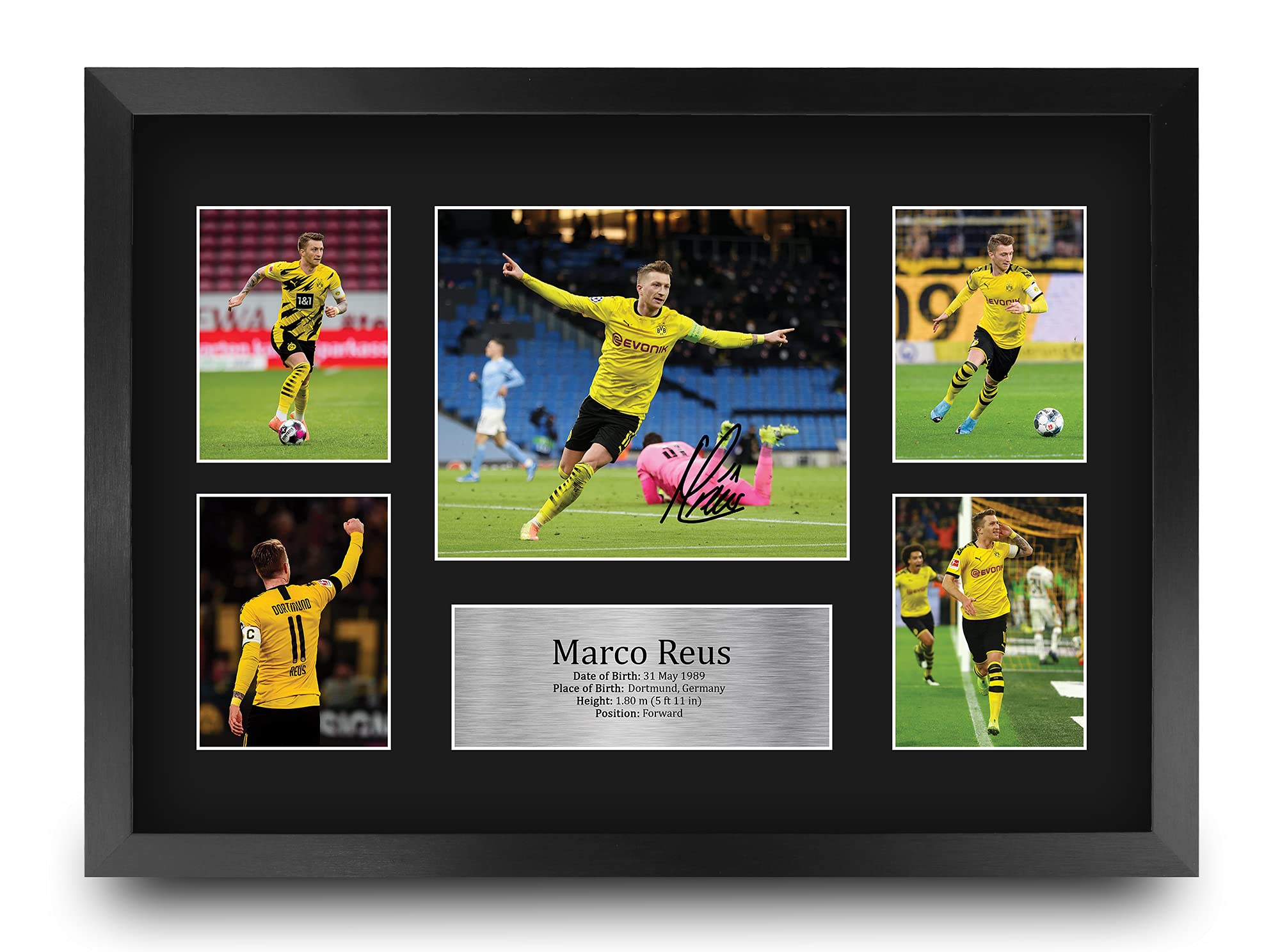 HWC Trading FR A3 Marco Reus Dortmund Printed Memorabilia Signed Autograph Photograph Display for Football Fans and Supporters - A3 Framed