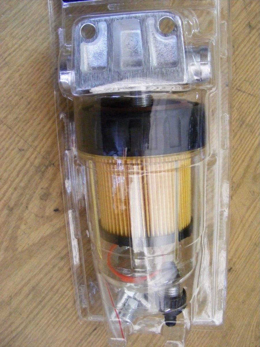 QUICKVIEW Boat Marine Water Separating Filter Kit w/Drain & Nichronium Head 10 Micron Filter : Sports & Outdoors