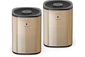 2 Pack CHIVALZ Air Purifiers for Bedroom, Air Purifiers for Home Bedroom, Quiet Air Cleaner with 24dB Sleep Mode, True HEPA F