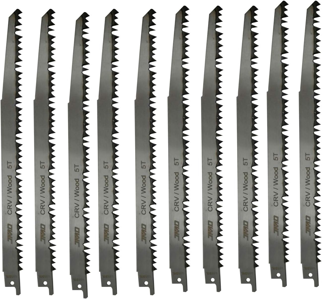 JMD 10-Piece S1531L 240mm Reciprocating Saw Blades Wood 5TPI Recip Saw Blade Set for Fast Wood Cutting Compatible with Bosch Dewalt Black & Decker etc - Image 3