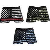 JHKKU Men's Boxer Briefs Soft Comfort Breathable Trunk Underwear 3 Pack Gift Box