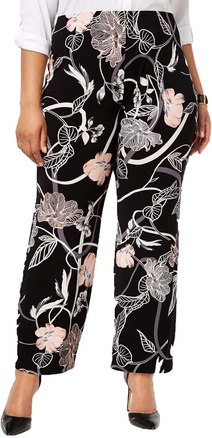 plus size printed pants