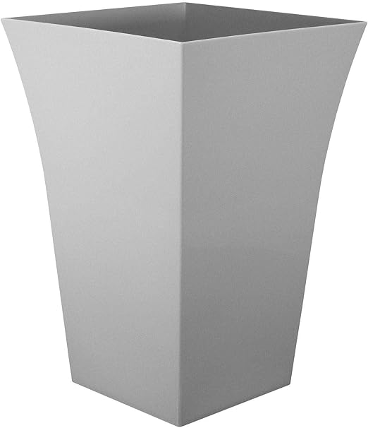 1x Large Grey Milano Tall Planters Square Plastic Garden Flower Plant Pots Sfhs Org
