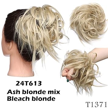 Amazon Com Betterluse Messy Scrunchie Chignon Hair Bun Straight