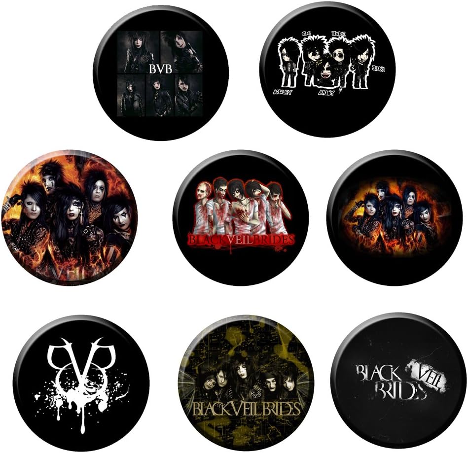 Black Veil Brides 9 # 1.25inches Round Badge Pinback (Set of 8)