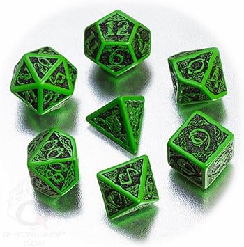 QW CAJA DADOS SET CELTIC VERDE (7): Amazon.es: Juguetes y juegos