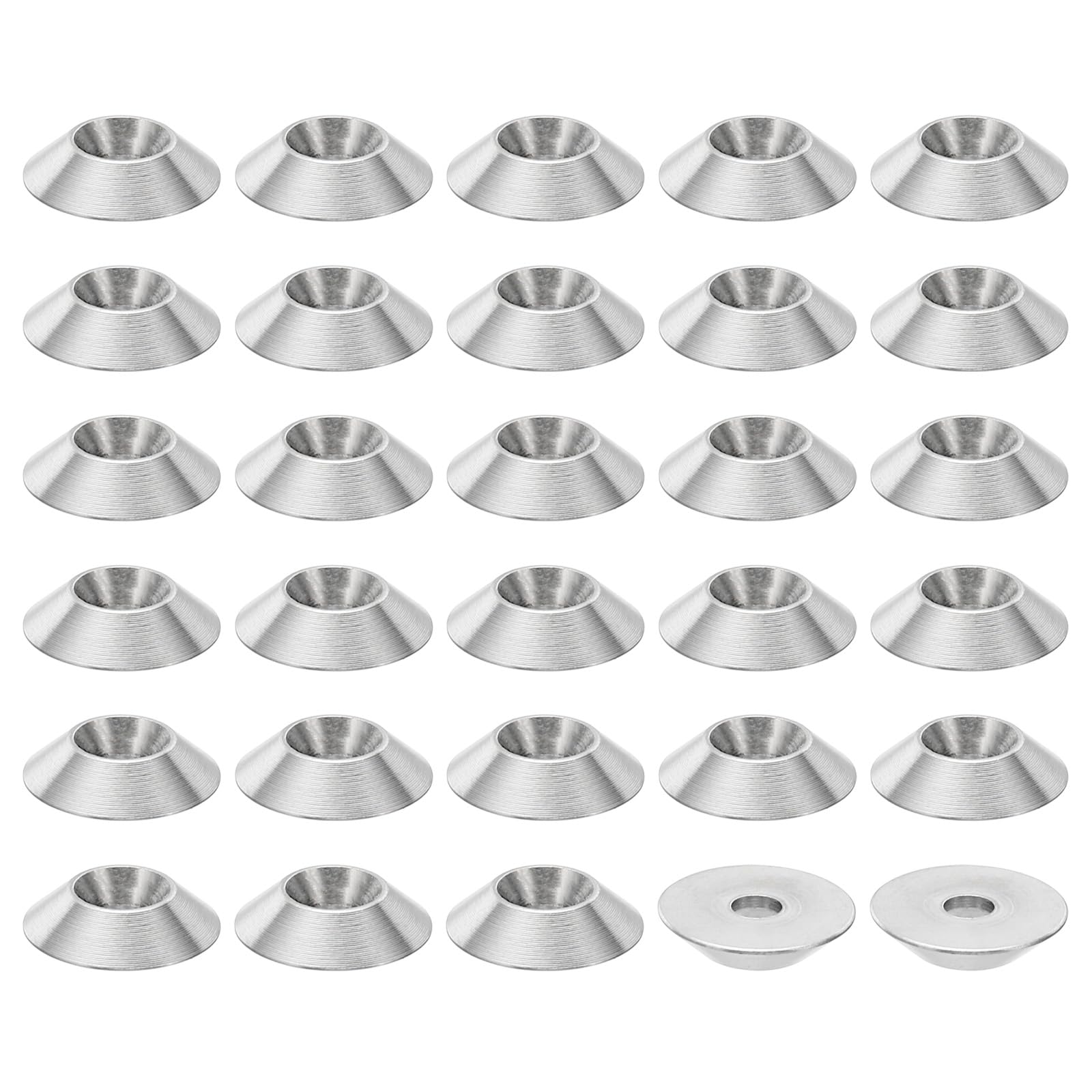PATIKIL M3 Finish Countersunk Washer, 50pcs 13mm Dia. 3mm Tall Solid 304 Stainless Steel CNC Cup Washer Flat Screw Head Gasket for Constructions, Taper