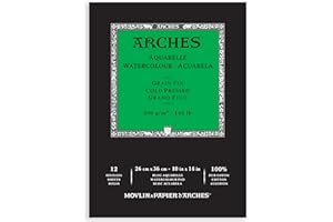 Arches Cold Press Watercolor Pad, 10 x 14 Inch, 12 Sheets