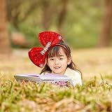 Eruinfang Women Girls Red Christmas Bow Headband Hair Accessory Bowknot view 6