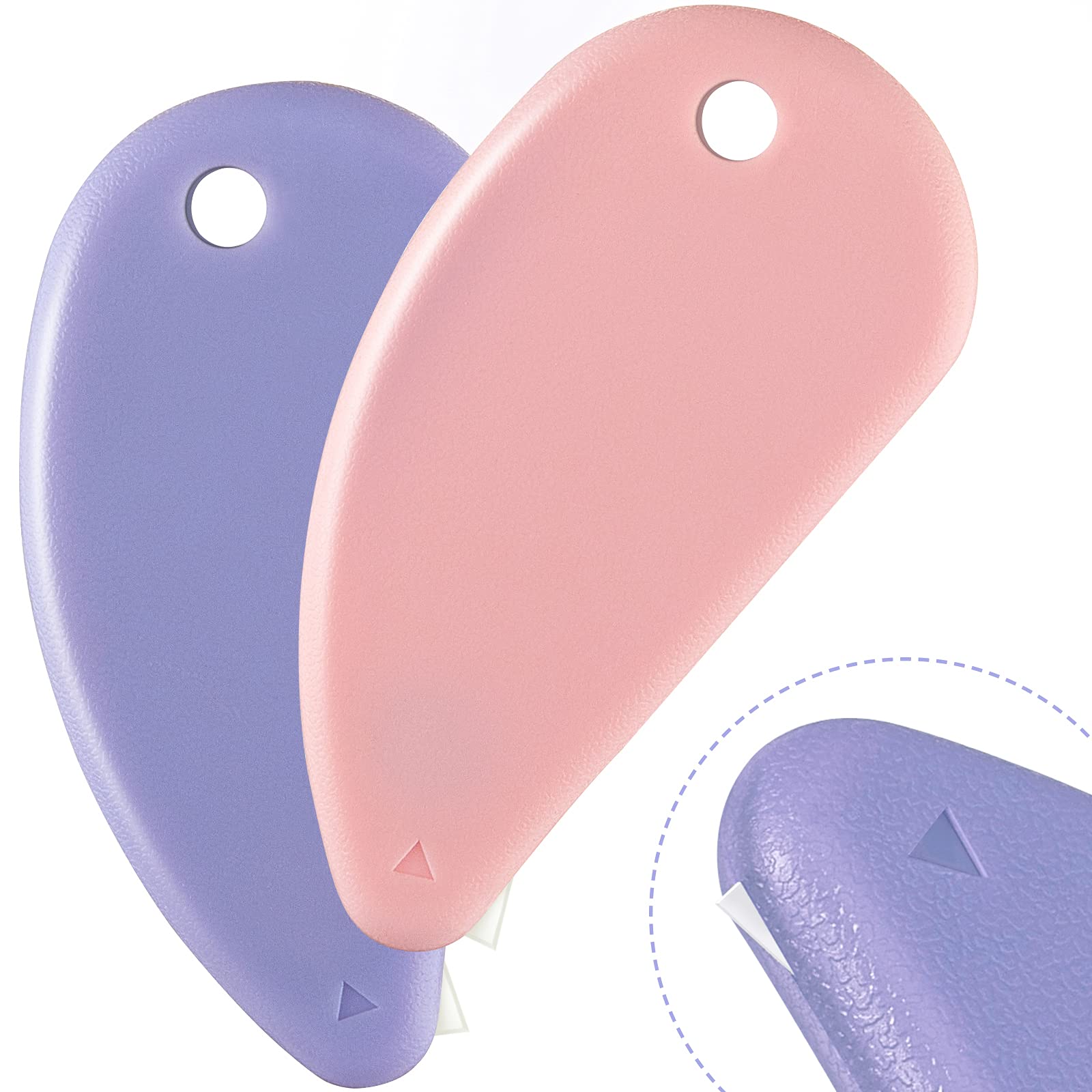 Hicarer 2 Pcs Ceramic Safety Tool Fixed Box Opener Letter Photo Opener Scrapbooking Handmade Art Tool for Office and Home, Fits Keychains Practical Accessoriesf