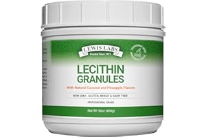 LEWIS LABS Lecithin Granules Supplement | Natural Soy Lecithin Powder is an Excellent Source of Phosphatidyl Choline | Lactation Support, Immune Function & Support Brain Health, 16 oz