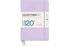 LEUCHTTURM1917 - 120G Special Edition - Medium A5 Dotted Hardcover Notebook (Lilac) - 203 Numbered Pages with 120gsm Paper