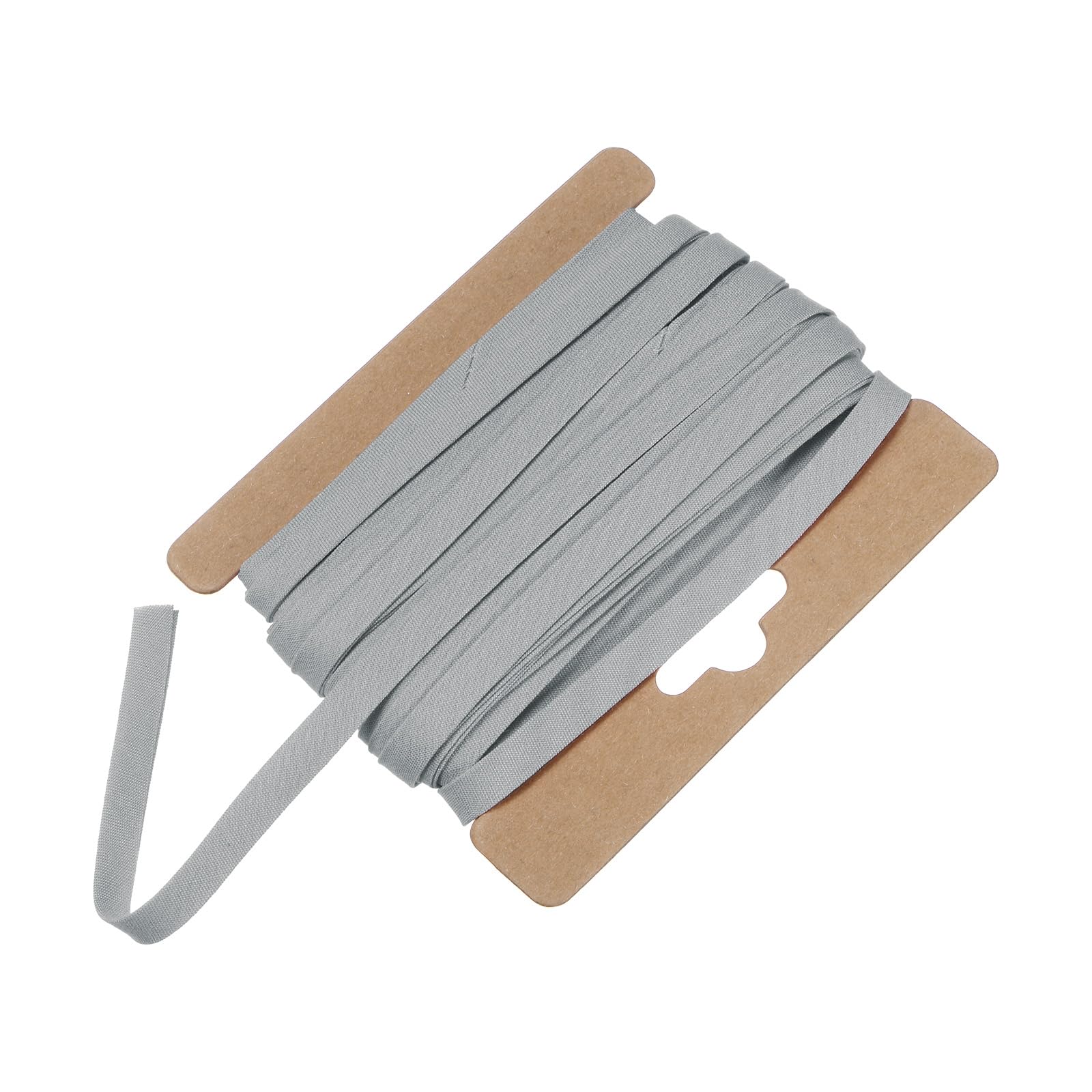 M METERXITY Double Fold Bias Tape 1/4 Inch 12 Yards Cotton Bias Binding Tape Bulk Double Fold Bias Tape for Sewing/Seaming Hemming/Binding//Quilting/DIY Craft [Gray]