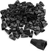 Novstuf RJ45 Cable Plug Protectors 100 Pcs Universal Boots Black view 8