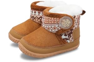 L-RUN Baby Boots Infant Toddler Boys Girls Ankle Booties Little Kids Winter Shoes for Indoor Outdoor Walking Warm Shoes