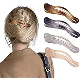 Flat Claw Clips for Women Flat Hair Clips,Hair Barrettes for Women,Duckbill Womens Hair Clips Claw for Thick Thin(4 Pcs)