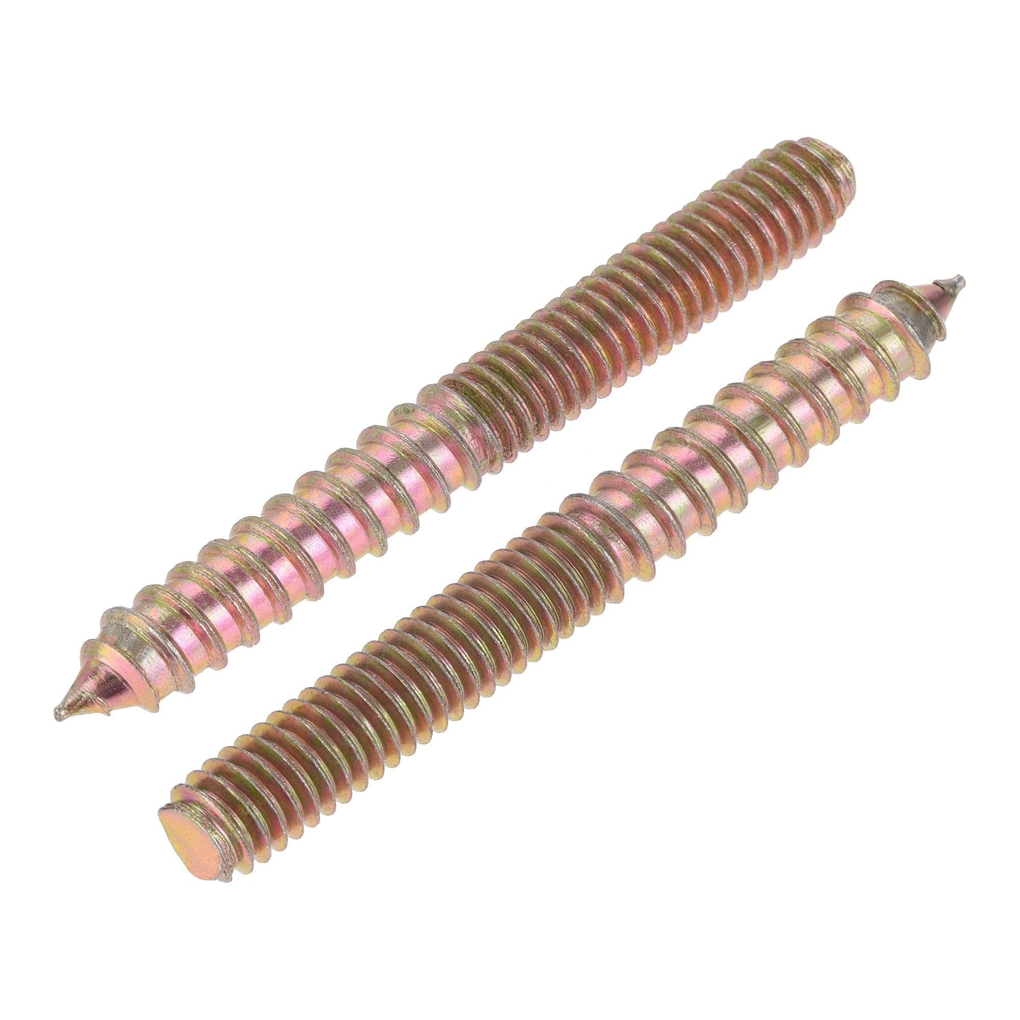 sourcing map 5/16-18 x 2-3/4" Hanger Bolts Double Head Dowel Screw for Wood Furniture 10pcs