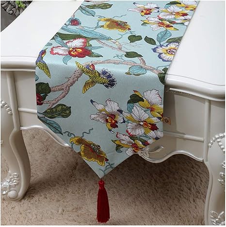 Amazon テーブルランナー花植物花装飾 キッチンのダイニングテーブル コーヒーテーブル 玄関キャビネット ベッドを飾るためのアメリカの素朴なスタイルのテーブルランナー D 33x0cm テーブルランナー オンライン通販