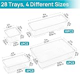 Vtopmart 28 PCS Clear Drawer Organizers Set 4 Sizes Non-Slip Acrylic Bins for view 6