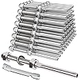 BLIKA 60 Pack Cable Railing Swage Threaded Stud Tension End Fitting Terminal for 1/8" Cable Deck Railing, T316 Stainless Steel, Swage Threaded Terminal for 2"x2" Wood/Metal Posts