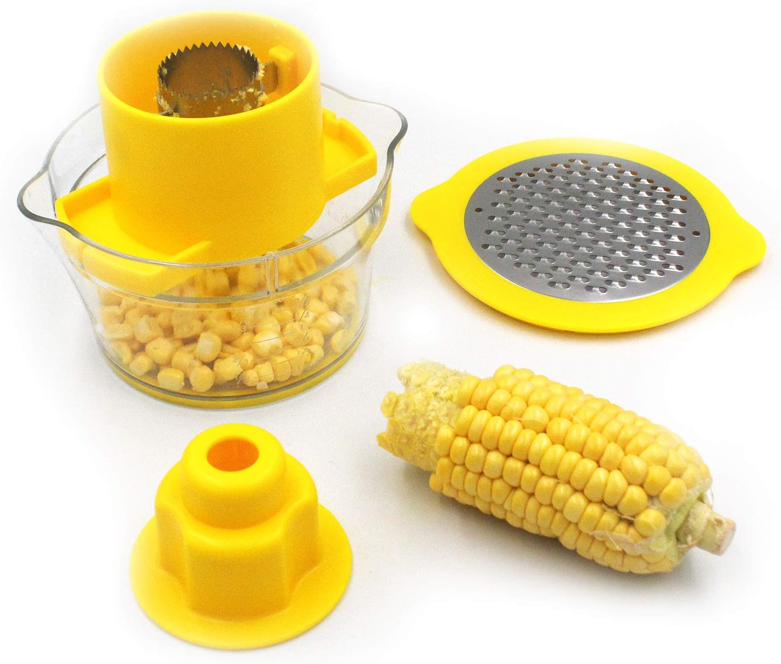 Corn Stripper Kitchen Tools With Built-In Measuring Cup And Grater