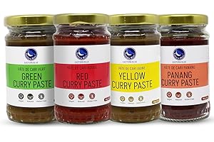 Curry Paste – Pack of 4 Variety Thai Curry Paste|1 Green Curry Paste|1 Red Curry Paste|1 Yellow Curry Paste|1 Panang Curry Pa