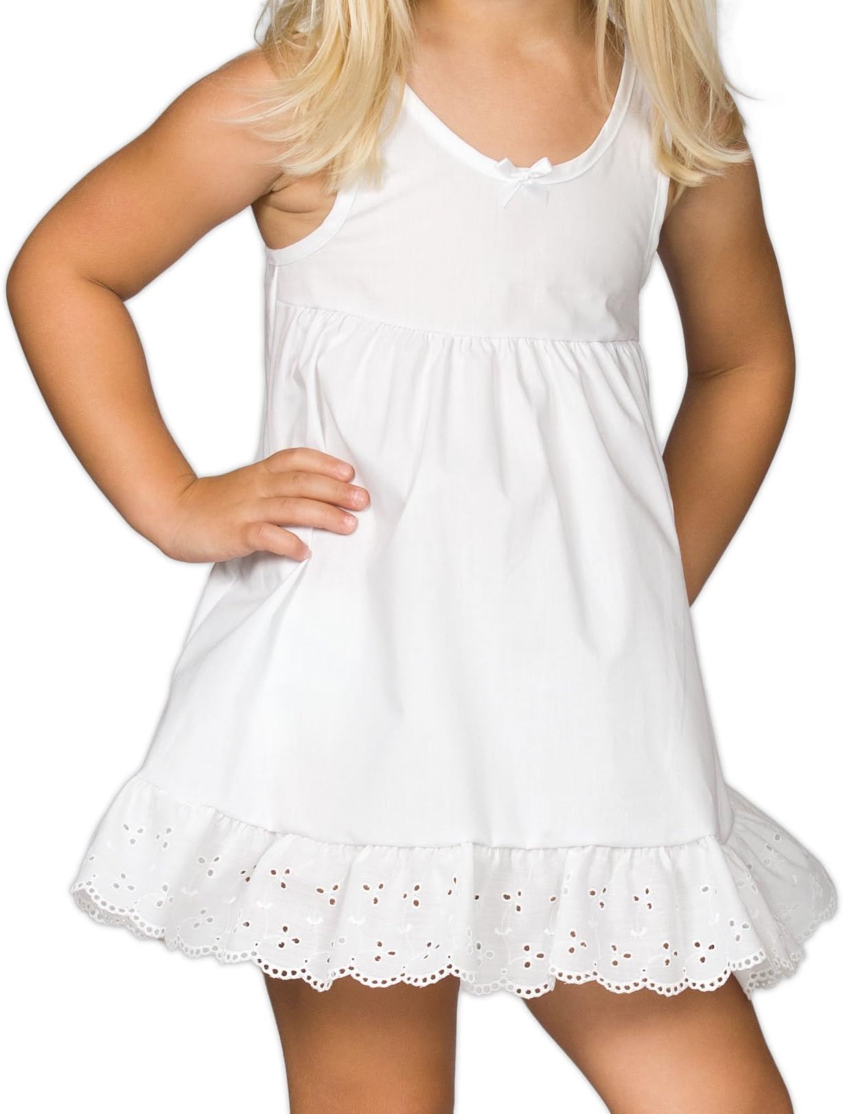 I.C. Collections Little Girls White Adjustable Tea-Length Slip, 2T - 6X