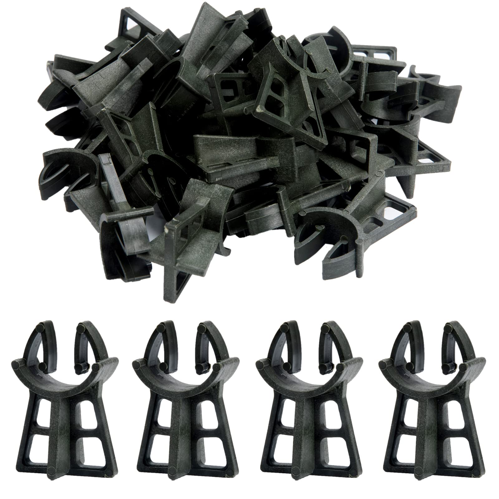 Photo 1 of 100 Pack of Snap Rebar Chairs Plastic Heavy Duty Spacer for Concrete, Fits Bar Sizes 3-5 TXZWJZ