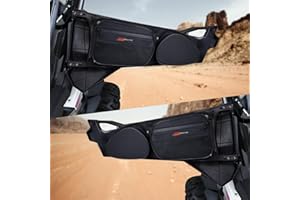 MNJ Motor UTV Side Door Bags, Front Door Bags with Knee Protection Pad, Driver Passenger Storage Tool Bags Compatible with 2014-2019 Polaris RZR XP 1000 900XC S900