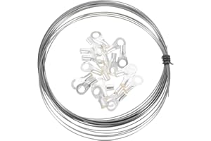 LOLIPPYY Sealer Replacement Heating Wires 0.6mm round Heat Strips 5m with 20 Connectors for Heat Sealing