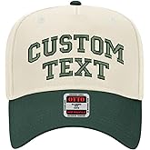 Custom Arched Text Hat | Two Tone Trucker Hat | Unisex 5 Panel Adjustable Snapback | Personalized Trendy Embroidered Ballcap