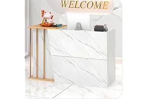 Retail Counter Cashier Desk, RModern Reception Desk with Counter, Front Desk Reception Desk with Kockable Drawer, Suitable fo