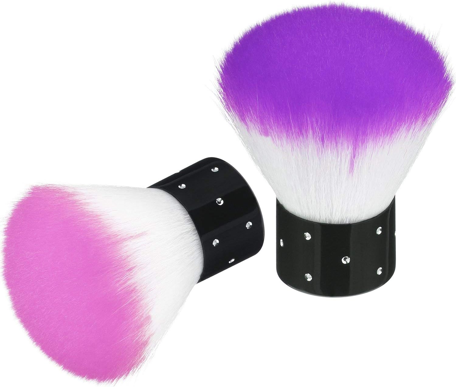 2 Pieces, Nail Art Dust Brush,Colorful Nail Powder Cleaner Brushes Nails Polish Remover for Acrylic Nails Gel Supply Makeup Brush