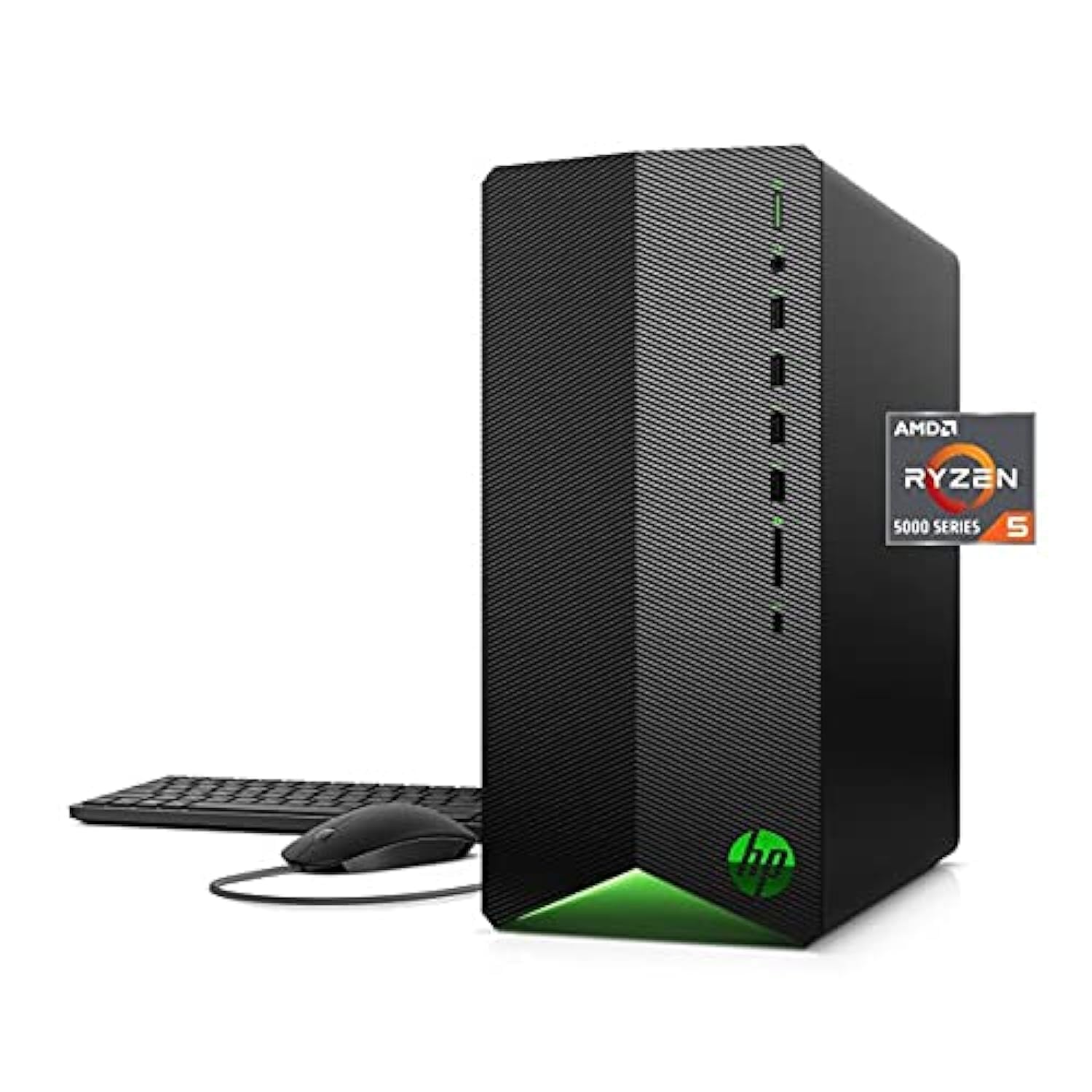 HP Pavilion Gaming Desktop Computer, AMD 6-Core Ryzen 5 5600G Processor(Beat i7-8700, Upto 4.4GHz), AMD Radeon RX5500 4 GB, 8GB RAM, 256GB PCIe NVMe SSD,Mouse and Keyboard, Win 10 Home